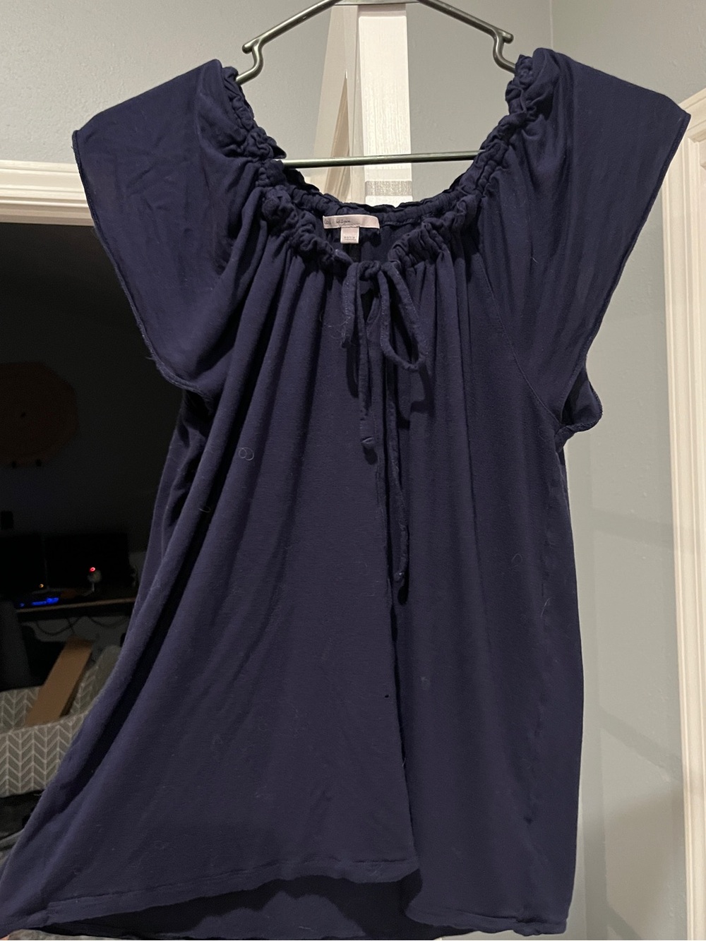 GAP Navy Drawstring Peasant Tunic